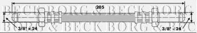 BORG & BECK bbh6540 -  Тормозной шланг